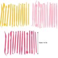thumbnail image 2 of 14 piezas herramientas para arcilla plástica Kit de herramientas de cerámica para moldear y esculpir modelado de pasteles de polímero tallado(Rosa roja), 2 of 4