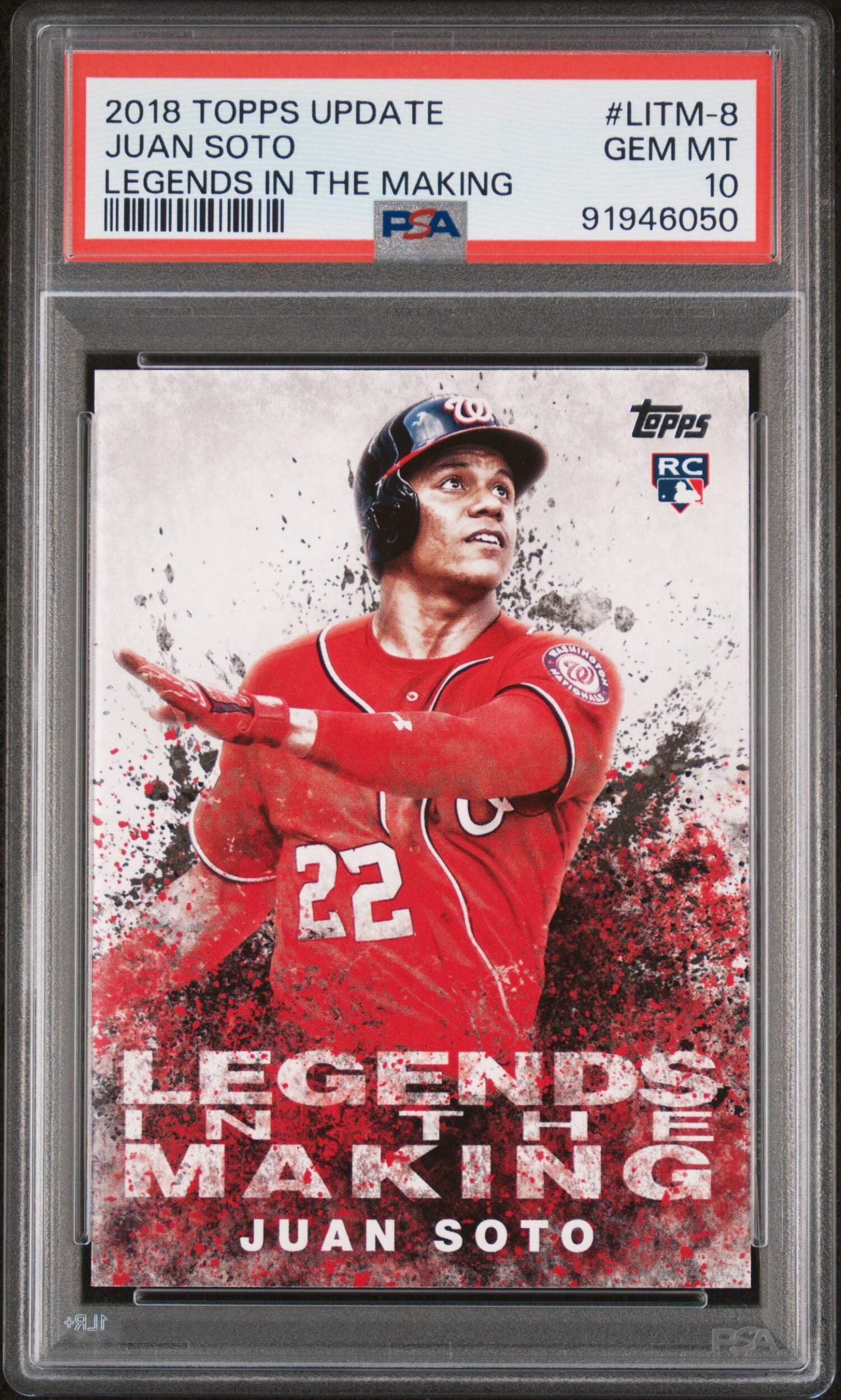 Graded 2018 Topps Living Juan Soto #43 Rookie RC Baseball Card PSA 