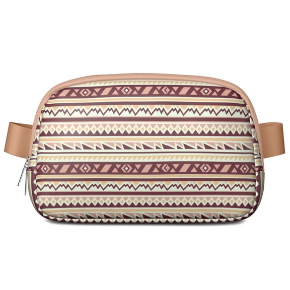 Mini Fanny Pack Vintage Tribal Pattern Belt Bag for Women, Fashionable Waterproof Waist Pack with Adjustable Strap for Workout Running Traveling Hiking Cycling