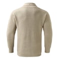 thumbnail image 2 of Gibobby Sueter hombre manga larga Suéter Cárdigan para Hombre Bolsillos Casuales Ajustado Cuello en V Suéteres de Punto Abotonados(Beige,M), 2 of 5