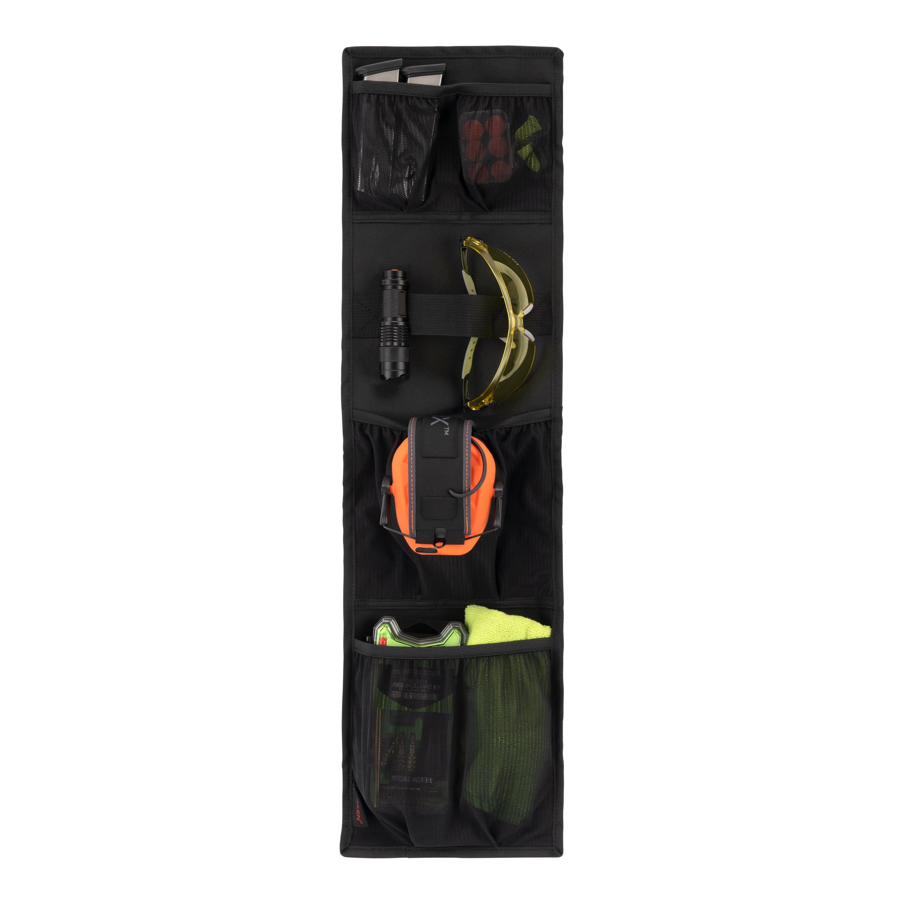 Allen Company Safe Door Organizer, 3 Storage Pockets, Hook and Loop Mount