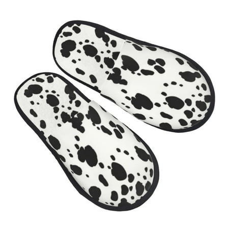 

Cozy Slippers for Women Men Dalmatians Texture Winter Slippers Warm Home Indoor Shoes