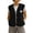 Black, variant on Women's Sherpa Fleece Vest V Neck Button Down Sleeveless Gilet with Pockets Loose Fit Casual Cozy Warm Layering Outerwear Fall Winter Red