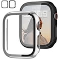 thumbnail image 1 of 2 Pack Case with Tempered Glass Screen Protector for Apple Watch SE(2023) Series 6/5/4/SE 40mm JZK Slim Guard Bumper Full Coverage Hard PC Protective Cover HD Ultra-Thin Cover for iWatch, 1 of 7