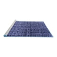 thumbnail image 2 of Ahgly Company Machine Washable Indoor Rectangle Abstract Blue Modern Area Rugs, 3' x 5', 2 of 4
