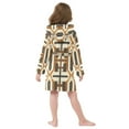 thumbnail image 7 of FORMRS Niños Bathrobe Unisex Hooded Robe Soft Plush Pajamas Sleepwear, Size 2-3T, Beige Geometric, 7 of 7