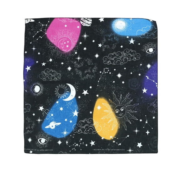 CTM Glow in the Dark Galaxy Print Bandana