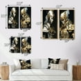 thumbnail image 4 of Designart "Sci-Fi Portrait White & Gold Cyborg Soldier I" Robot Framed Wall Art Set Of 2 - Modern Gold Framed Wall Art Set Of 2, 4 of 6