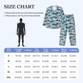 thumbnail image 3 of KLL Sea Marine And Lighthouse Sleepwear Mens Flannel Pajamas,Long Cotton Pj Set, 3 of 7