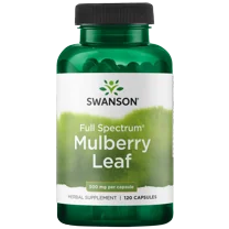 Swanson Mulberry Leaf Capsules, 500 mg, 120 Count