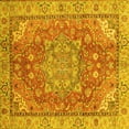 thumbnail image 1 of Ahgly Company Machine Washable Indoor Square Persian Yellow Traditional Area Rugs, 7' Square, 1 of 4