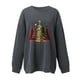 thumbnail image 3 of Gibobby Sudadera Navidad mujer Navidad Mujer Casual Manga Larga Impreso Sudadera Suelta Cuello Redondo Y 2 K Sudadera Blusa(Gris oscuro,XG), 3 of 4
