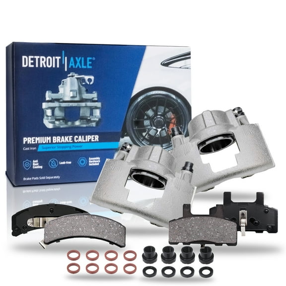 Detroit Axle - Front Brake Calipers Brakes Brake Pads Replacement for Chevy GMC C2500 K2500 Fits select: 2000 CHEVROLET TAHOE C1500, 1995-1996 CHEVROLET GMT-400 C2500