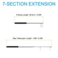 thumbnail image 2 of Uxcell Telescopic Handheld Flagpoles 5 Feet Portable Pole 7 Sections Black, 2 of 6