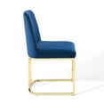 thumbnail image 4 of Modway Amplify Sled Base Performance Velvet Dining Chairs - Set of 2 in Gold Navy, 4 of 10
