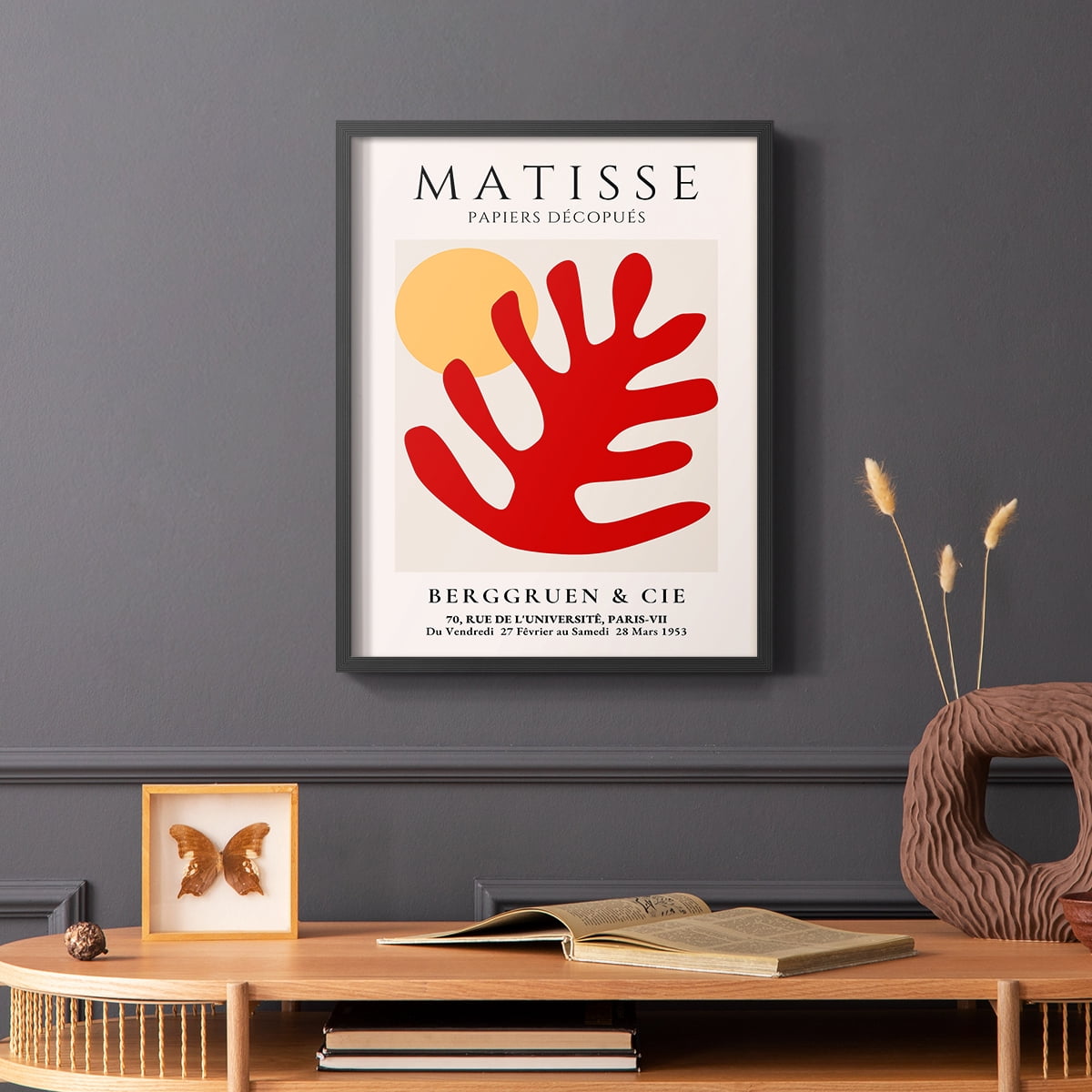 Matisse CLXX Framed Print in Black Solid Wood 22 x 28 Framed Print