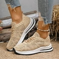 thumbnail image 3 of Women's Walking Running Shoes Vintage Crochet Knit Lace up Casual Fashion Sneakers Comfortable Work Shoes for Women, 3 of 7