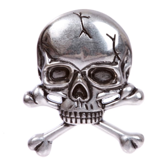 Skull Belt Buckle Silver Metal Crossbones New Halloween Party Costume New