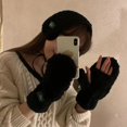 thumbnail image 2 of Guantes de lana para mujer, orejeras de felpa de invierno, cálidos, lindos, para montar al aire libre, cálidos, a prueba de frío, funda elástica para bolsa de otoño, 2 of 6