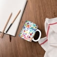 thumbnail image 4 of Yiaed Colorful Watercolor Dots Print Ceramics Coffee,Large Handle Design,Extra Large Tea and Coffee Cup for Office and Home Mugs, 4 of 6