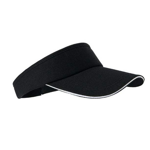 Visor Solid Cotton Cap Women Men Hat Golf Tennis Cap Without Top
