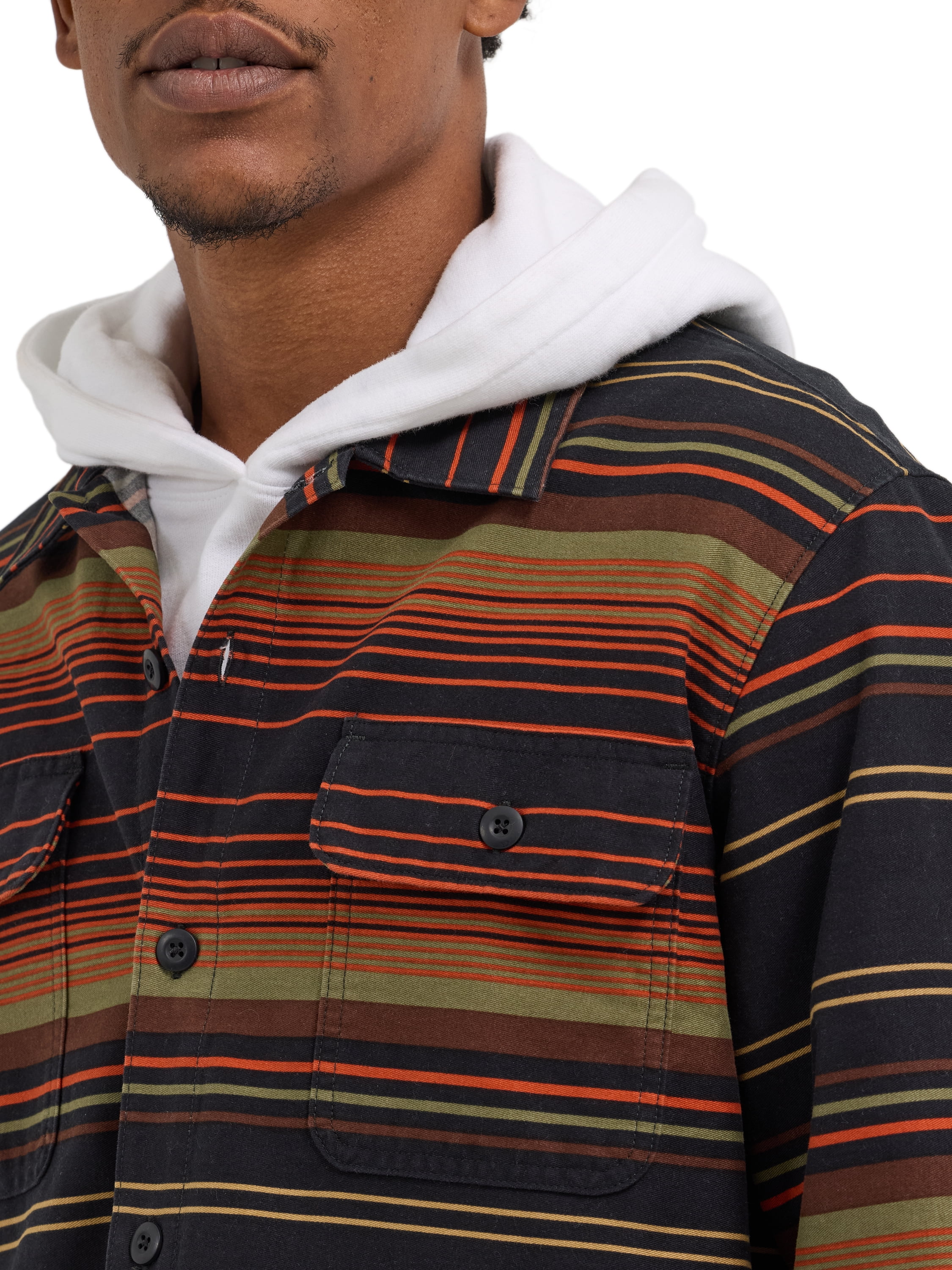 Wrangler Men's Long Sleeve Utility Overshirt