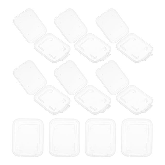 CATIEBYE 20Pcs Lightweight Transparent Card Holder Case for Easy Carrying and Secure Memory Card Storage