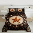 thumbnail image 2 of Manfei Texas Star Bedding Comforter Set,Leopard Print Twin Comforter Sets,Brown Beige Black Bedding Set For Teens,Super Cozy Room Decor Reversible,2pcs, 2 of 8