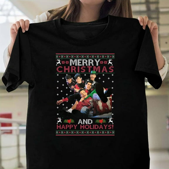 New Kid On The Block NKOTB Christmas Vintage Unisex T-Shirt, 80s Pop Band Fan Gift G0526, Up to Size 5XL