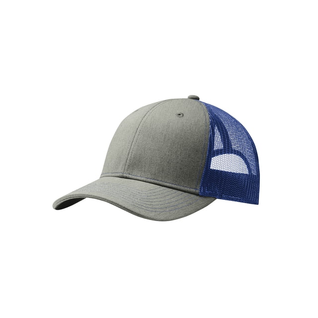 Top Headwear Snapback Trucker Cap - Heather Grey/Patriot Blue