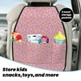 thumbnail image 4 of Donut crumbs Mats Back Seat Protectors, Car Seat Protector Vehicle Organizers Waterproof Cover Back Seat Cover for Kids with 3 Storage Pockets 2 Pack, 4 of 5