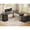 Black, variant on L Shaped Electric Standing Desk with 7 Drawers and Storage Shelves, 63" Height Adjustable Computer Desk for Home Office