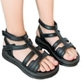 thumbnail image 3 of HGIEYS Girls Summer Sandals, Hollow Breathable Bow Decor Closed Toe Shoes, Anti- Soft Sole Hook and Loop Casual Beach Sandals for Toddler Big Kids Girls 4.5-5 Years, 3 of 5