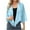 Blue, variant on Women's Chiffon Shrug Cardigan 3/4 Sleeve Open Front Drape Irregular Hem Bolero Lightweight Sheer Casual Cover Up Black, M