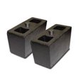 thumbnail image 1 of Pro Comp Suspension Leaf Spring Block Kit 95-300FB Block Kit; 3 Inch Lift; Aluminum; Dual 3/4 Inch Pin Size; Includes A Pair of Lift Blocks, 1 of 4