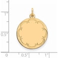 thumbnail image 2 of Ss/Gold Plated Sterling Silver Gp Engraveable Round Polished Disc Charm (26 X 20) Made In United States qm383g/18, 2 of 5