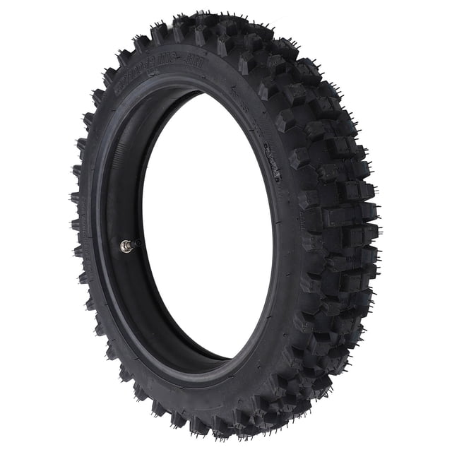 Neumlico de Motocicleta y tubo interno, 80/100-12 Tiradores Mejorados Con Tracción Resistente a la Válvula para Mini Bicicletas de Tierra
