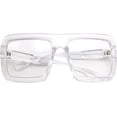 thumbnail image 4 of grinderPUNCH Large Thick Retro Nerd Big Oversized Square Frame Clear Lens Glasses, 4 of 6