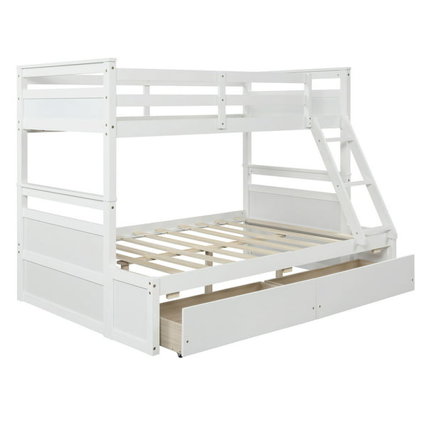 Suzicca Twin Over Full Bunk Bed With, Bunk Bed With Storage Argos