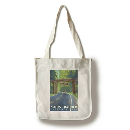 Mount Rainier, Washington - Nisqually Entrance - Lantern Press Artwork (100% Cotton Tote Bag -