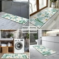thumbnail image 2 of Teal Daisy Flower White Blooms Pattern Kitchen Rug Mat,Kitchen Runner Rugs Non Skid Washable,Decorative Kitchen Floor Mats for Kitchen,Sink,Laundry,17"X47", 2 of 5