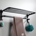 thumbnail image 3 of Accesorios de Baño, 58cm Estante de Toallas, Toallero Plegable de Pared, Estantería de Almacenamiento para Baño con Barras y Ganchos, Barra de Toalla para Baño Cocina Hotel, 3 of 4
