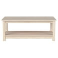 thumbnail image 2 of From the Tree Furniture coffee table with storage shelf, unfinished wood finish, 2 of 8