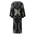 thumbnail image 3 of Women's Lace Floral Dress Loose Kaftan Boho Roomy Kimono Beach Bikini Cover Up Dresses Swimsuit Sarong Cover Ups for Women Bathing Suit Dress Cover Ups Women Bikini Cover up Pants Cover up Stick for, 3 of 3