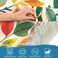 thumbnail image 3 of Yayeee Kitchen Curtains Tier Pair Light Filtering 27"x36" Rod Pocket Short Cafe Window Panel, Orange Leaves, 3 of 7