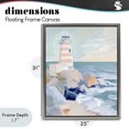 thumbnail image 4 of Stupell Industries Tropical Coastal Lighthouse in Pastels Gray Floating Frame Canvas Art, 25 x 31, by Creative Studio, 4 of 8