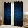 thumbnail image 2 of Damask Gothic Curtains Antique Victorian 30%-50% Blackout Curtains 2 Panels 38"Wx45"L,Navy Blue Black Sugar Skull Curtains Drapes Vintage Floral Goth Curtains, 2 of 6