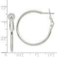 thumbnail image 2 of White Sterling Silver Earring Hoop Women'S 25 mm 2, 2 of 2