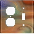 thumbnail image 4 of Metal Light Switch Plate Cover Image of Marble Colorful Swirl Galaxy MAR080, 4 of 13