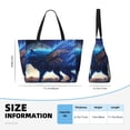 thumbnail image 4 of Kdxio Moonlit Blue Wolf for Beach Bag for Women Large Beach Tote Bag Waterproof Sandproof Swim Bag with Zipper Pockets Beach Vacation Travel, 4 of 7